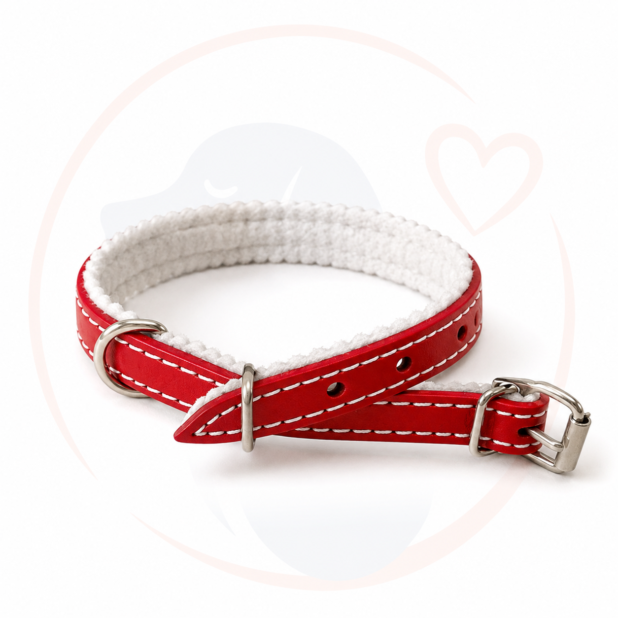 Obroża czerwona (35cm) – Spacer dla psa