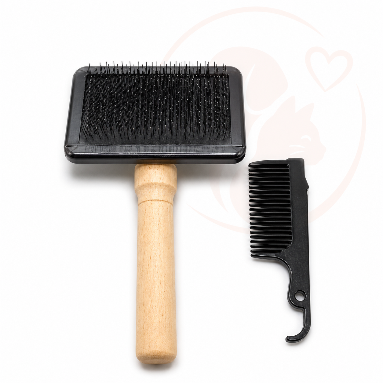 Zgrzebło z grzebieniem blister 13/6cm – Odpoczynek dla psa i kota