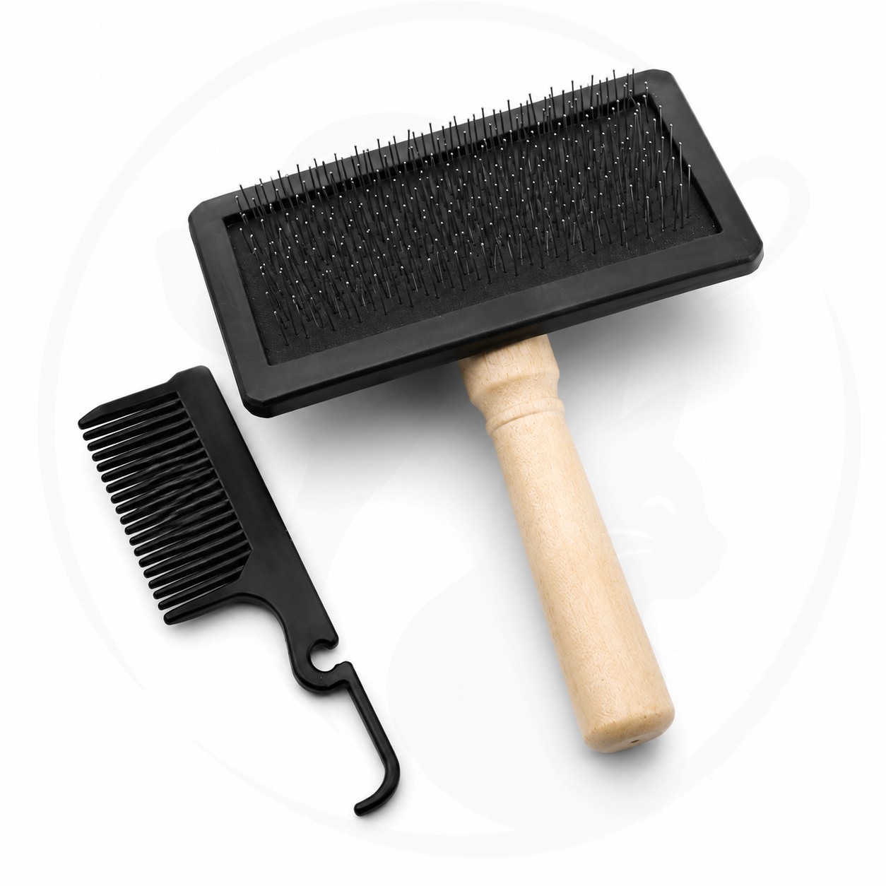 Zgrzebło z grzebieniem blister 13/9cm — zdjęcie 4