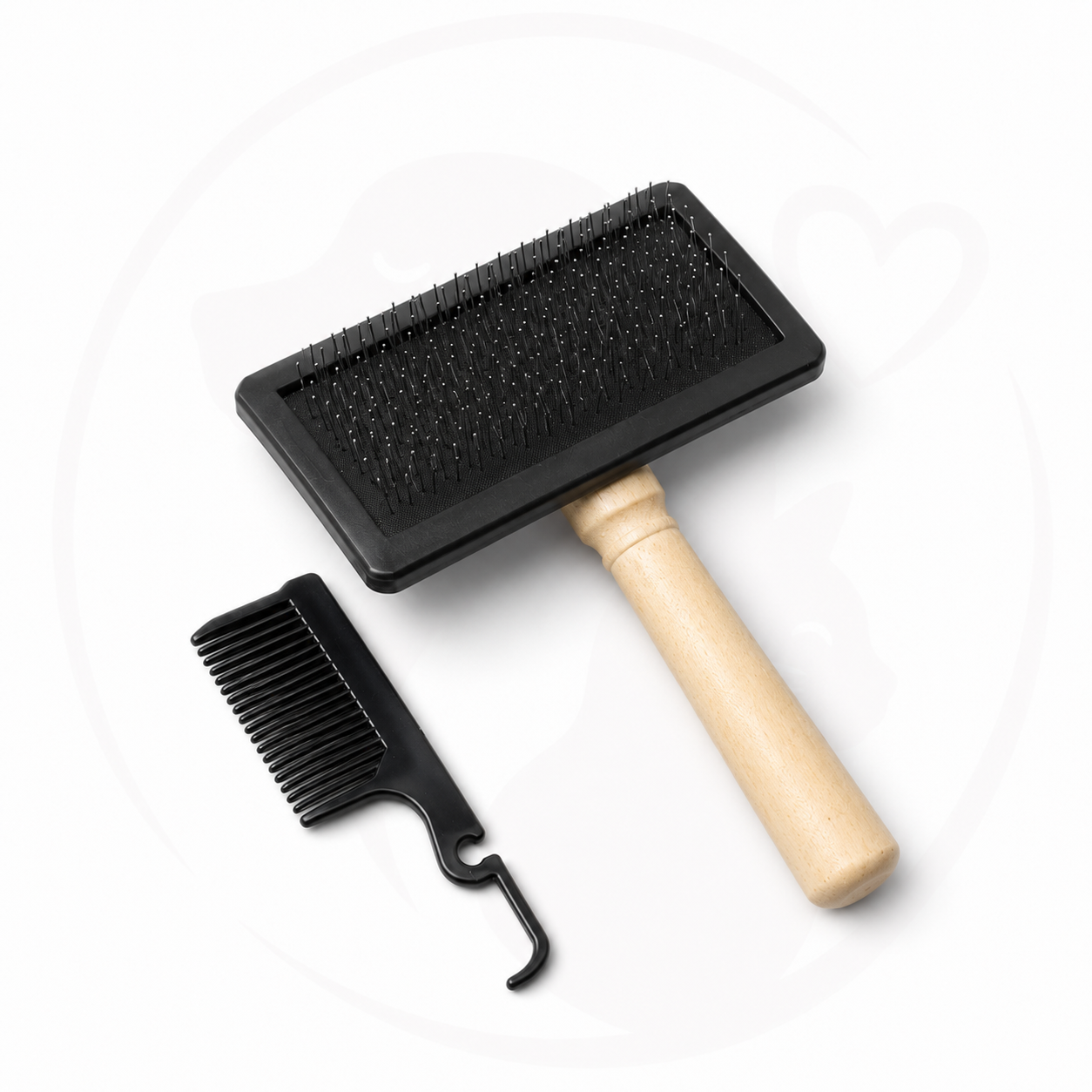 Zgrzebło z grzebieniem blister 13/9cm — zdjęcie 3