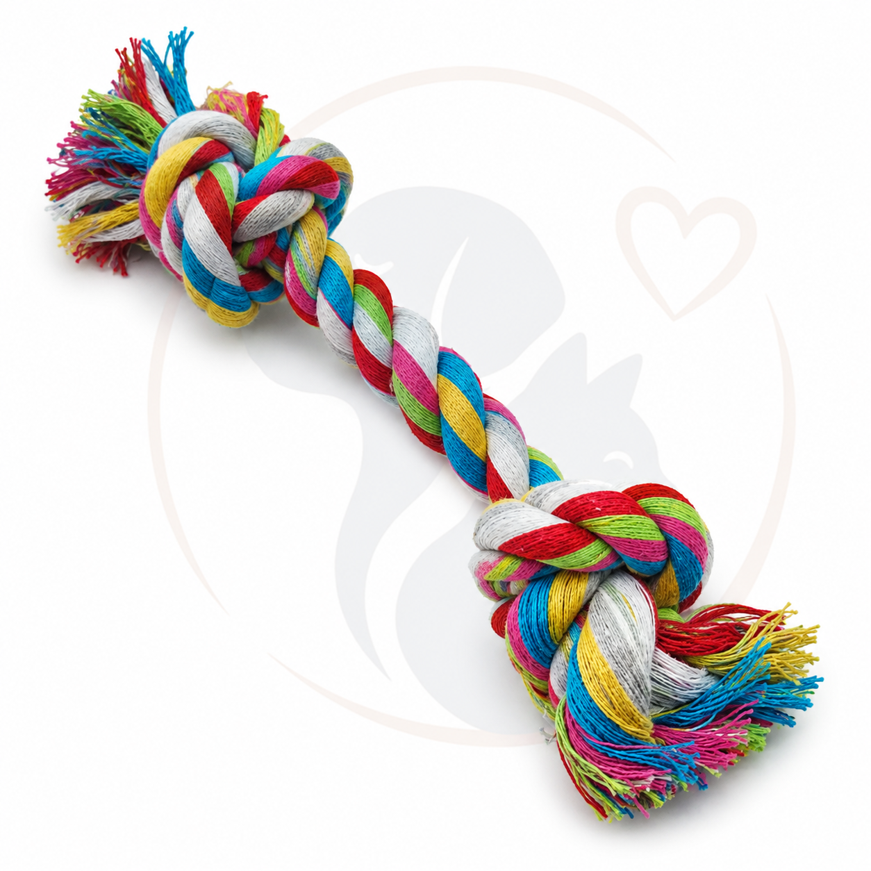 Wielokolorowy Szarpak Sznurowy z Dwoma Węzłami (30 cm) — zdjęcie 5