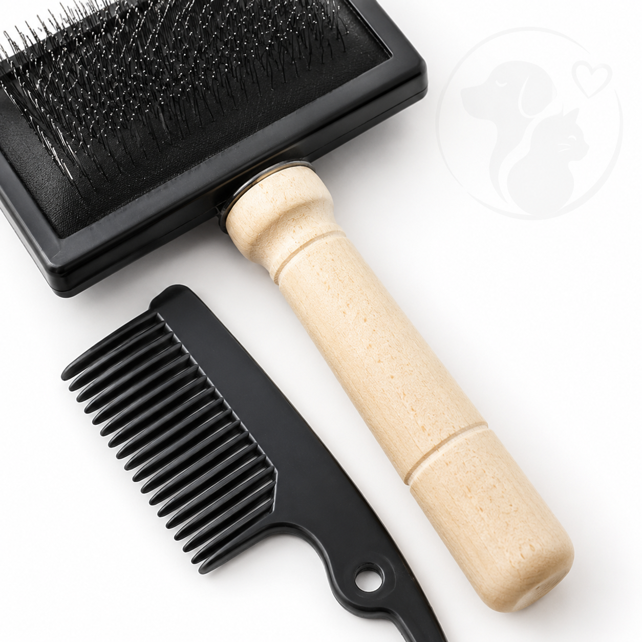 Zgrzebło z grzebieniem blister 6/13cm — zdjęcie 4