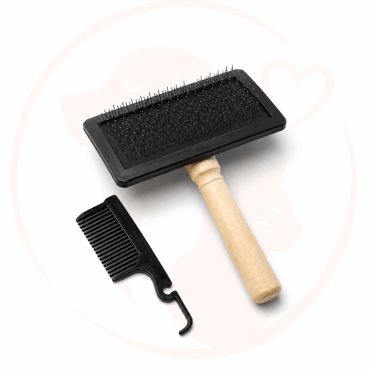 Zgrzebło z grzebieniem blister 13/9cm — zdjęcie 5