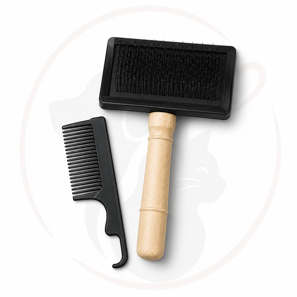Zgrzebło z grzebieniem blister 6/13cm — zdjęcie 5